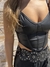 Top corsetero oval cuerina NEGRO en internet