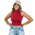 Blusinha com Gola Alta Sem Mangas Vermelha: Red Fashion - comprar online