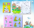 Kit Infantil 4 Livros de Colorir com Atividades (Objetos Voadores, Dinossauros, Lugares do Mundo, Circo)