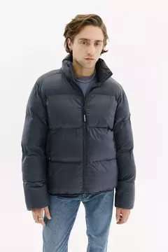 Campera Basic Puffer Azul en internet