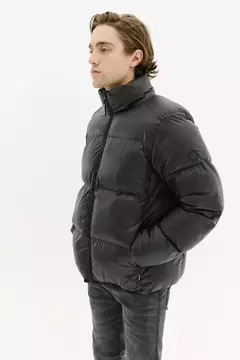 Campera Basic Puffer Negro en internet