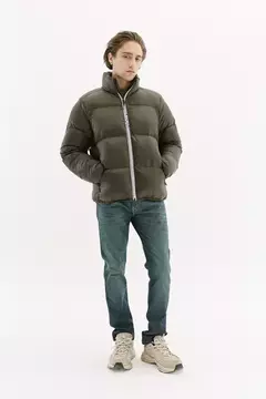 Campera Print Puffer Verde - comprar online