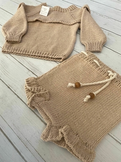 SHORT TEJIDO BEIGE - comprar online