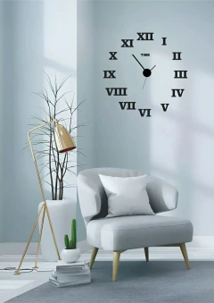 Reloj Moderno Xl 60 Cms Decoración Modelo Piekny Negro