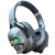 Fone De Ouvido Bluetooth Caveira Led HeadPhone Sem Fio Over Ear Headset RGB Skull Entrada SDCard AUX - New Hard