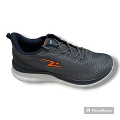 TENIS FLEX GO GRAFITE/MARINHO/LARANJA - Gracinha Shoes