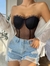 body princesa tipo bustier con malla traslucida , fina de excelente calidad - comprar online