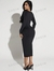 vestido Aguila, largo ajustado color negro importado - comprar online