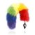 Plug Anal Em Metal Com Cauda Colorida - Importado