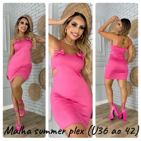 Vestido Tubinho com laço na alça