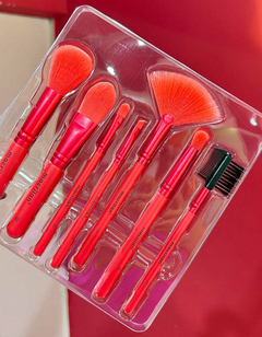 Kit Com 7 Pincéis Para Maquiagem Macrilan – Cor: KP9-5-Morango - comprar online