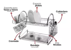 ESCURRIDOR CROMADO DOBLE - comprar online
