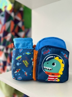 SET LUNCHERA + BOTELLA + TUPPER KAWAII DINO