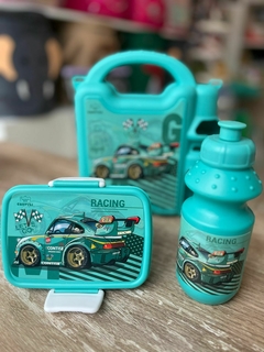 LUNCHERA PLASTICA + SET DE TUPPER Y BOTELLA
