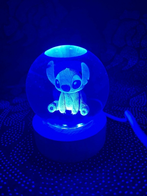 LÁMPARA ESFERA 3D STITCH 6CM