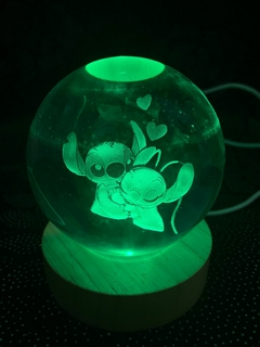 LÁMPARA ESFERA 3D STITCH 8CM en internet