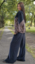 conjunto plush palazzo y buzo combinado leopardo