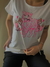 REMERA BLANCA TIGRE FUCSIA