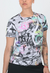 REMERA ENTALLADA ESTAMPA TECNO