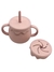 Vaso con tapa porta snack , estilo tarro de miel; rosa palo ,rosa fuerte ,azul, verde - tienda en línea