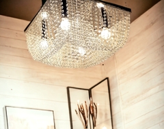 Imagem do Lustre de Cristal Acrílico Arqueado - 50x50 (COD. RLX052)