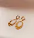 Brinco Martelado Folheado Em Ouro 18k