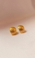 Brinco Texturado Folheado Em Ouro 18k
