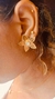Brinco Flor Folheado Em Ouro 18k - Maria Portto Joias 