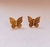 Brinco De Borboleta Folheado Em Ouro 18k - Maria Portto Joias 