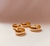 Kit De Argola Dupla Folheado Em Ouro 18k