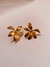 Brinco Flor Folheado Em Ouro 18k