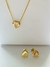 Conjunto Coração Vazado Folheado Em Ouro 18k - comprar online