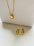 Conjunto Gota Folheado Em Ouro 18k
