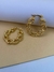 Brinco De Argola Click Com Design Trançada Folheado Ouro Em 18k