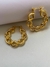 Brinco De Argola Click Com Design Trançada Folheado Ouro Em 18k - comprar online