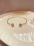 Bracelete Coração Com Zircônia Semijoia Folheado Em Ouro 18k na internet