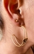 Brinco Argola Com Detalhe Coração Folheado Em Ouro 18k - comprar online