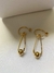 Brinco Grande Com Detalhe Bola Folheado Em Ouro 18k