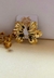 Brinco Meia Folha Orgânico Folheado Em Ouro 18k na internet