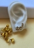 Brinco Ear Cuff Flor Folheado Em Ouro 18k na internet