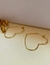 Brinco De Argola Coração Folheada Em Ouro 18k