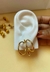 Brinco Argola 3 Fios Folheado Em Ouro 18k - comprar online