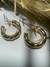 Argola Turbo Trançada Folheado Em Ouro 18K