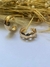 Argola Detalhes Coração Folheado Em Ouro 18k