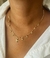 Colar Choker Estrela Semijoia Folheado Em Ouro 18k