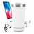 Copo Térmico Inox 470ml Com Caixa De Som Bluetooth C/ Luz U / BRANCO - Loja da juju