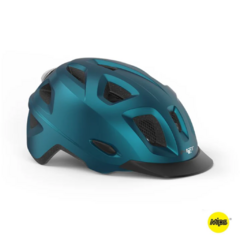 CASCO MET MOBILE AZUL METALICO SISTEMA MIPS BICICLETA