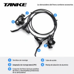 FRENOS HIDARULICOS TANKE MT200 LISTOS PARA INSTALAR DELANTERO Y TRASERO - comprar online