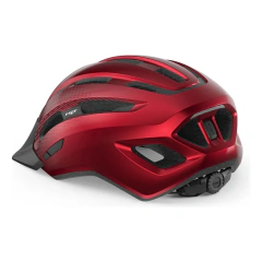 CASCO DE BICICLETA MET DOWNTOWN CON VISERA UNISEX ROJO 280grs - comprar online
