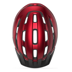 CASCO DE BICICLETA MET DOWNTOWN CON VISERA UNISEX ROJO 280grs - CHACBIKES